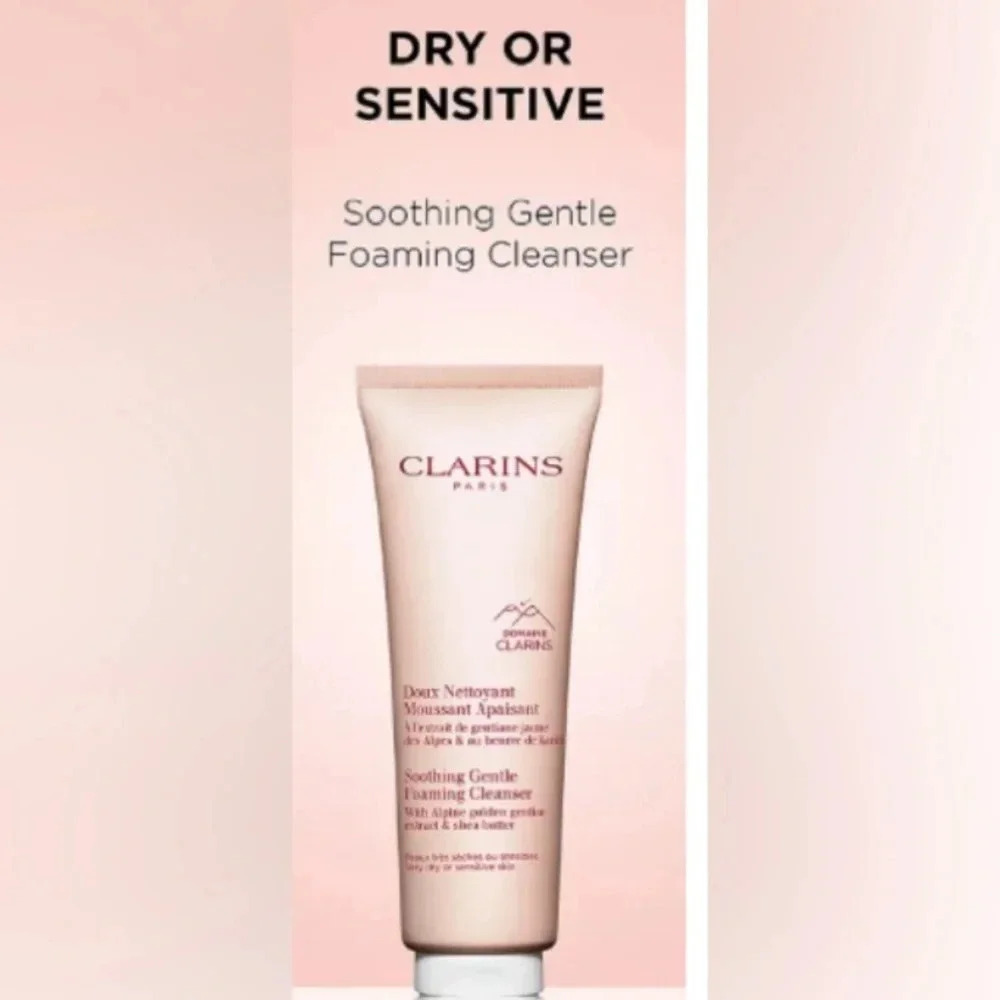 CLARINS Gentle Face Wash Cleanser Skin with Shea Butter 4.2 fl oz/125ml New
